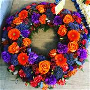 Orange &amp; Purple Wreath