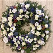 Purple &amp; White Wreath
