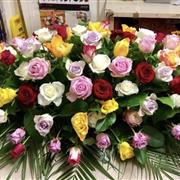 Mix roses Casket Spray
