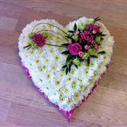 Pink and white heart